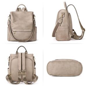 CLUCI Womens Backpack Purse Leather Anti-theft Large Fashion Designer Travel Bag